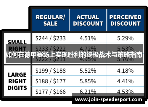 如何在德甲赛场上实现胜利的终极战术与策略指南