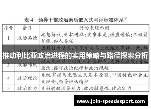 推动利比亚政治进程的实用策略与路径探索分析